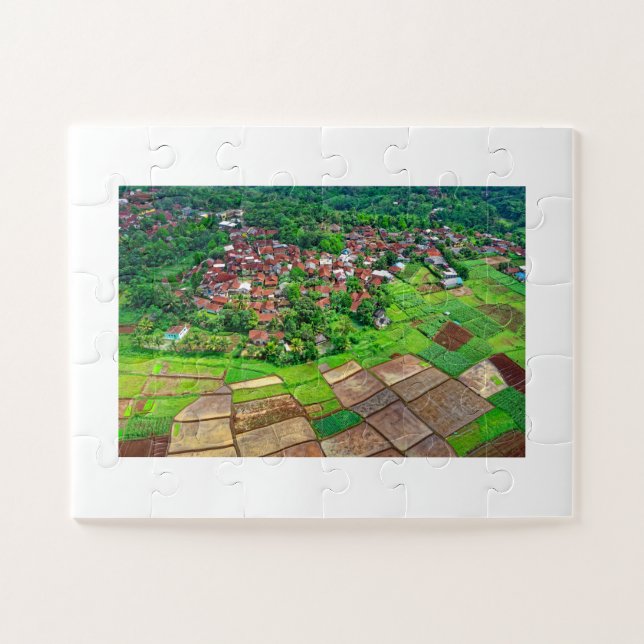 Mein städtisches Puzzle mit eigener Luftkarte (Horizontal)