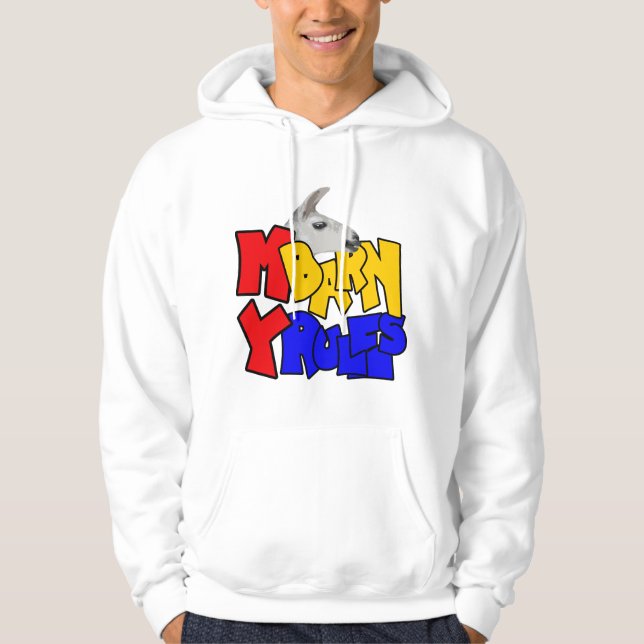 Mein Stall meine Herrschaft Llama Hoodie (Vorderseite)