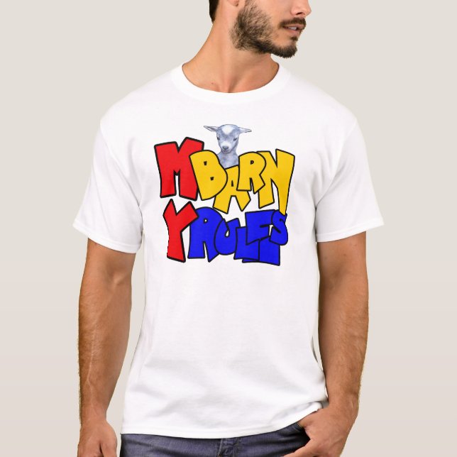 Mein Stall meine Regeln Kinderziege T-Shirt (Vorderseite)