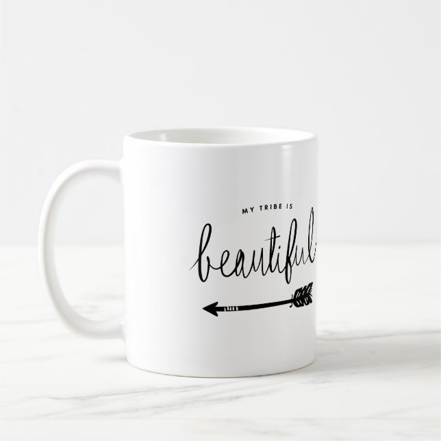 Mein Stamm ist schönes stilvolles Hand-Mit Kaffeetasse (Links)