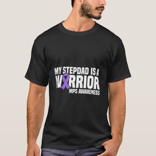Mein Stepdad ist ein Mps-Bewusstsein des Kriegers T-Shirt (Vorderseite)