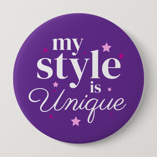 Mein Stil Textdesign Button (Vorderseite)