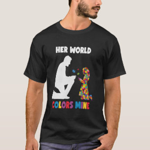 Mein Stolz Vater Tochter Autistische Kinder Autism T-Shirt