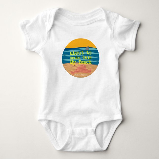 Mein Strand - Martha's Vineyard Baby Romper Baby Strampler (Vorderseite)