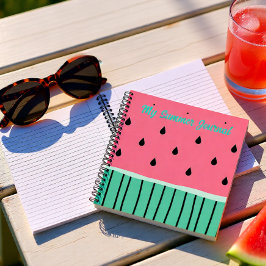 Mein Summer Journal rosa Wassermelone Notebook Notizbuch