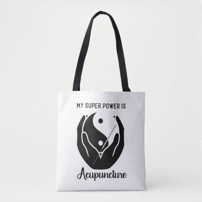 Mein Super-Power ist die Akupunktur-Tasche Tasche (Vorderseite)
