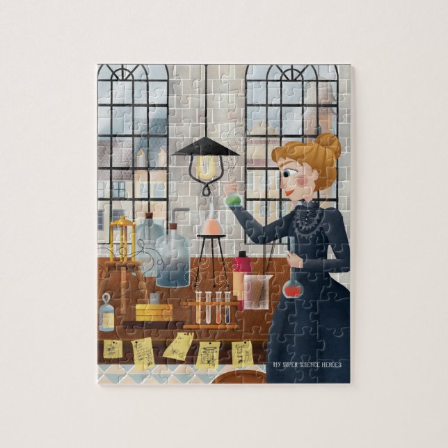 Mein Super Science Puzzle - Marie Curie-Labrador (Vertikal)