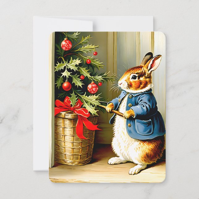mein süßer Weihnachtsbold Vintag Feiertagskarte (Vorderseite)