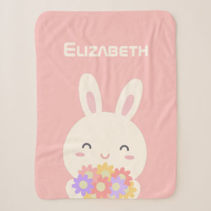 Mein süßes kleines Braun und Blume Pastel Pink G Sherpadecke