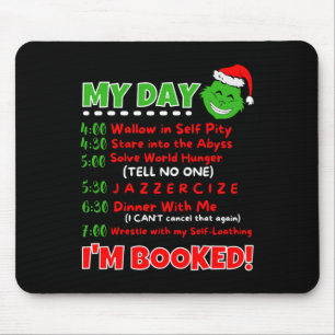 Mein Tagesplan Ich bin gebucht Weihnachtspulli Chr Mousepad