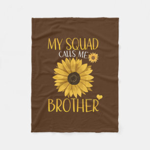Mein Team nennt mich Bruder Sonnenblume passend Fleecedecke