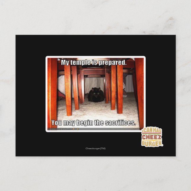 Mein Tempel ist vorbereitet. Postkarte (Vorderseite)