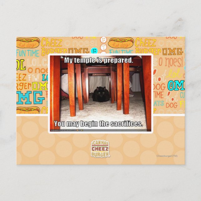 Mein Tempel wird vorbereitet Postkarte (Vorderseite)