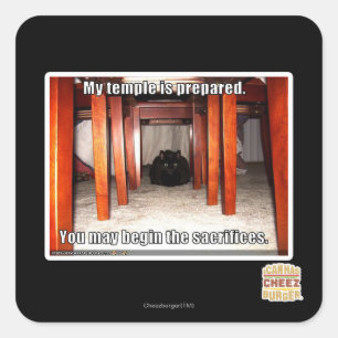 Mein Tempel wird vorbereitet Quadratischer Aufkleber