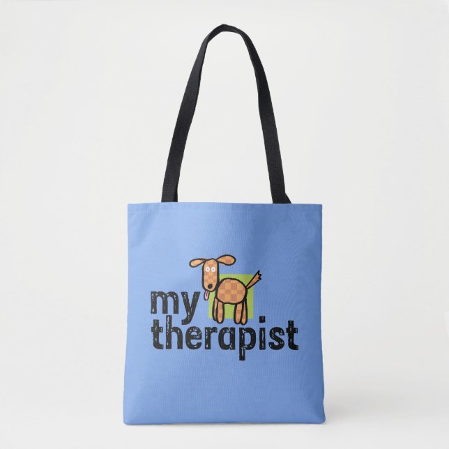 Mein Therapeut ganz vorbei - drucken Sie Tasche (Vorderseite)