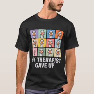 Mein Therapeut hat lustige Gans-Gitter-Pop-Art-Mem T-Shirt