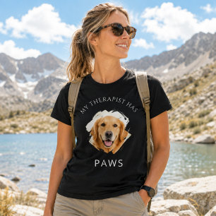 Mein Therapeut hat Pfoten Golden Retriever Foto sc T-Shirt