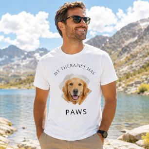 Mein Therapeut hat Pfoten Golden Retriever Foto T-Shirt
