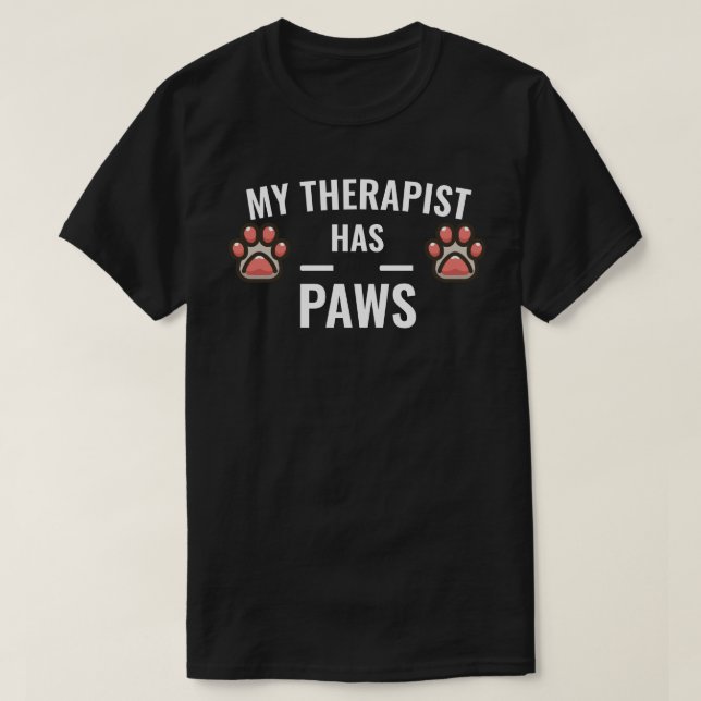 Mein Therapeut hat Pfoten T-Shirt (Design vorne)