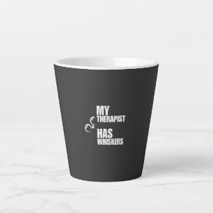 Mein Therapeut hat Schnurrhaare Katzen Humor Milchtasse