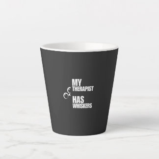 Mein Therapeut hat Schnurrhaare Katzen Humor Milchtasse