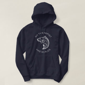 Mein Therapeut hat Waagen Lustiger Fischfang Hoodie