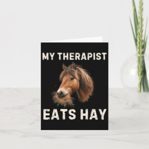 Mein Therapeut isst Hay Funny Horse Lover Horsebac Karte