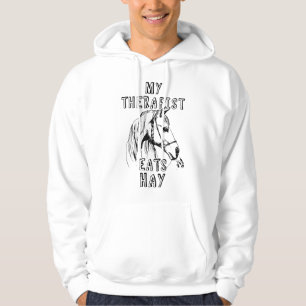 Mein Therapeut isst Heu Lustiger Pferdeliebhaber R Hoodie