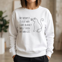 Mein Therapeut ist eine Katze Lustiger Minimalist 