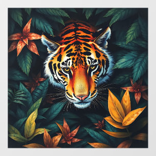 „Mein Tiger“ – Farbporträt eines Tigers Fensteraufkleber