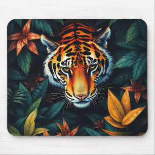 „Mein Tiger“ – Farbporträt eines Tigers Mousepad