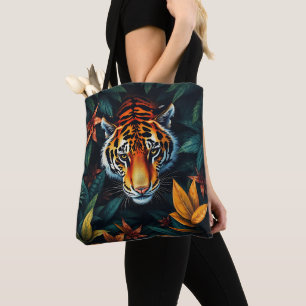 „Mein Tiger“ – Farbporträt eines Tigers Tasche