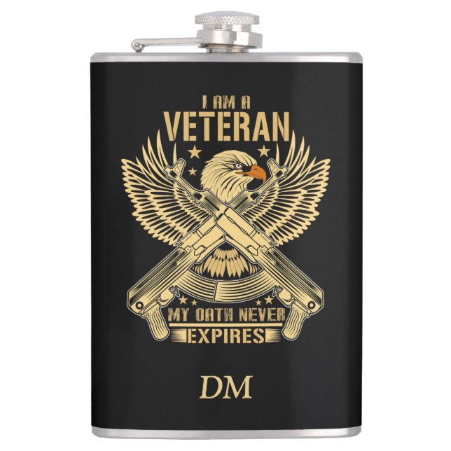 Mein Tod geht nie aus Adlerveteran Flachmann (Vorderseite)