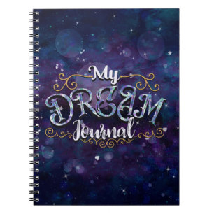 Mein Traumjournal Indigo Violette Herzen  & Sterne Notizblock