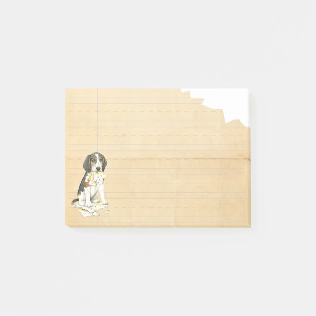Mein Treeing WandererCoonhound aß meine Post-it Klebezettel (Vorderseite)