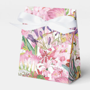 Mein tropischer, farbenfroher Garten mit exotische Geschenkschachtel