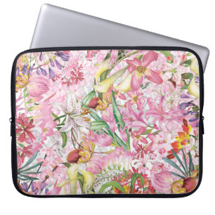 Mein tropischer, farbenfroher Garten mit exotische Laptopschutzhülle
