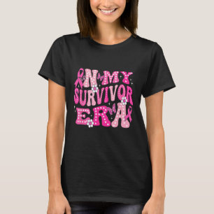 Mein Überlebender Era Pink Groovy Retro Brustkrebs T-Shirt