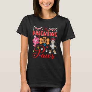 Mein Valentin hat eine Niedliche Bernedoodle-Sonne T-Shirt
