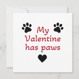 Mein Valentin hat Pfoten Karte