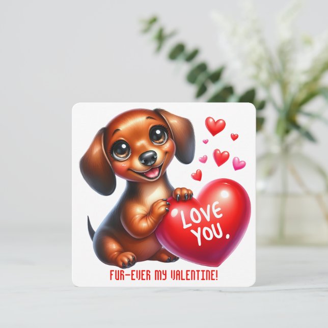 Mein Valentin - Valentinstag-Karte Dankeskarte (Stehend Vorderseite)