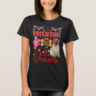 Mein Valentine hat eine Niedliche siamesische Katz T-Shirt