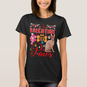 Mein Valentine hat eine Niedliche Sphynx-Katzenson T-Shirt