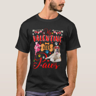Mein Valentine hat eine Niedliche St. Bernard Sonn T-Shirt