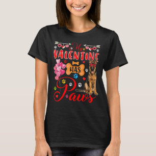 Mein Valentine hat Niedliche deutsche Schäferhunde T-Shirt