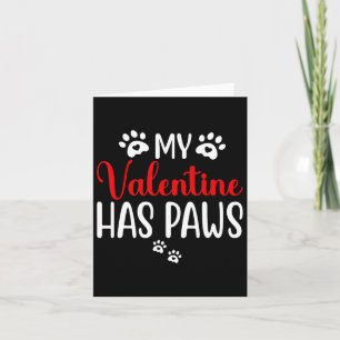 Mein Valentine hat paws Funny Cat Hund über 2 Karte