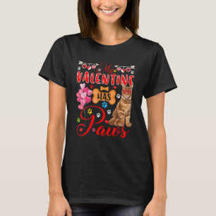Mein Valentine hat Pfoten Niedlich Maine Coon Cat  T-Shirt