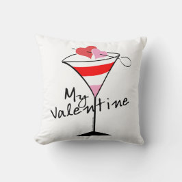 Mein Valentine Herz Martini Design Kissen