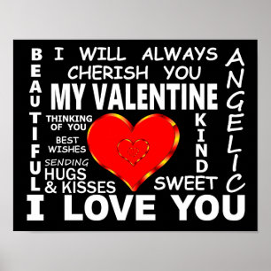 Mein Valentine I Liebe dich Poster
