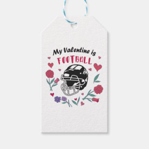 Mein Valentine ist die Football Business Card Napk Geschenkanhänger